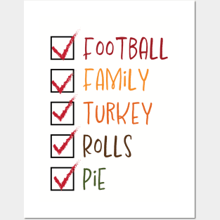 Thanksgiving checklist Posters and Art